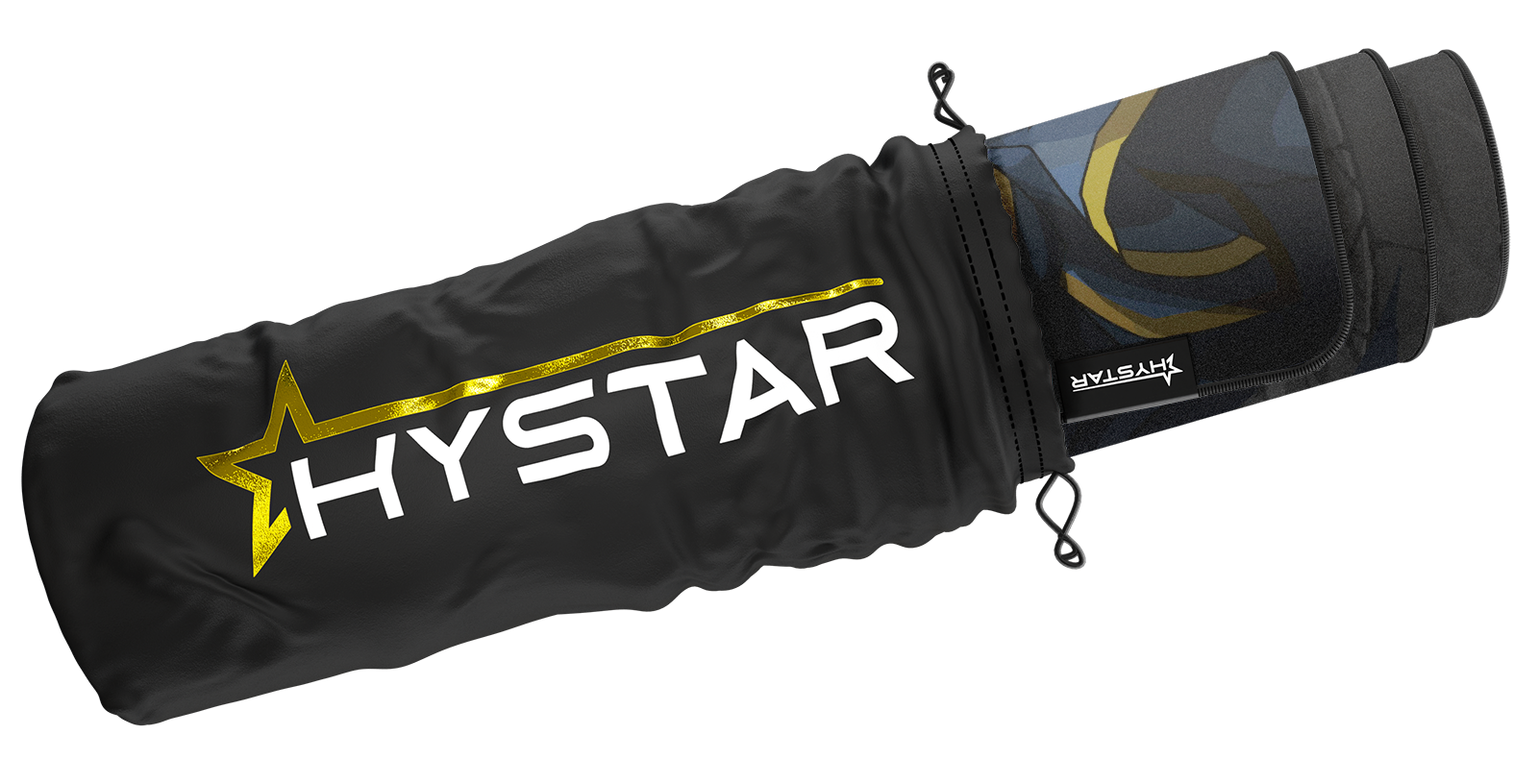 Hystar Lunatic Cultist deskmat rolled up in its carry bag