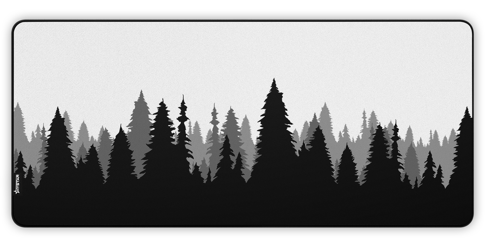 Hystar Arctic deskmat, top-down view of the full print