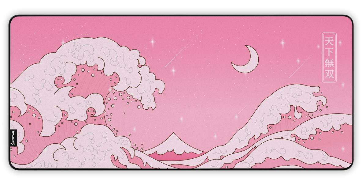 Kawaii Wave print close-up