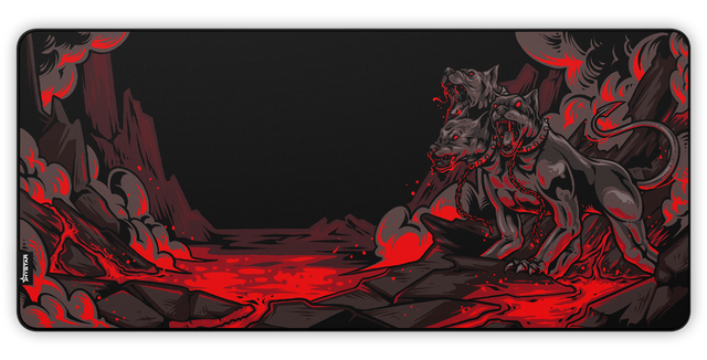 Cerberus gaming desk mat