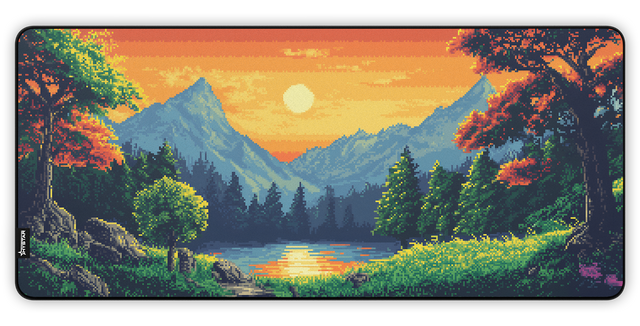 Pixel Ridge gaming desk mat