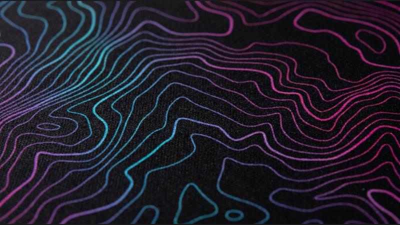 Dreamy Topo Dark dye-sublimated print close-up
