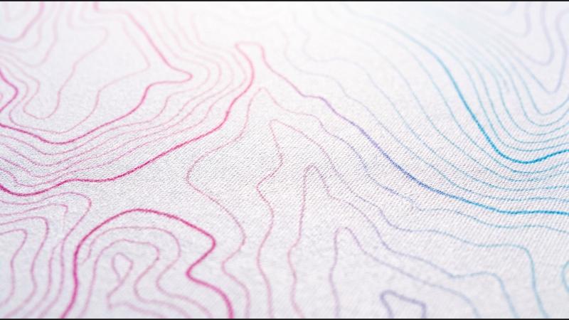 Dreamy Topo Light dye-sublimated print close-up