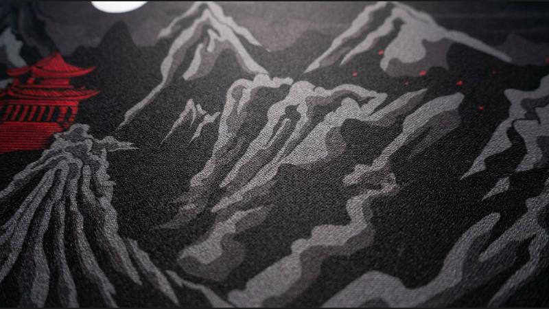 Drift dye-sublimated print close-up