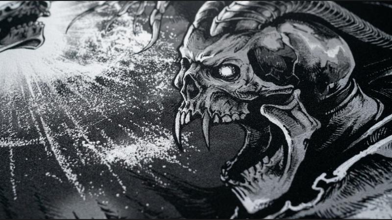 Goety dye-sublimated print close-up
