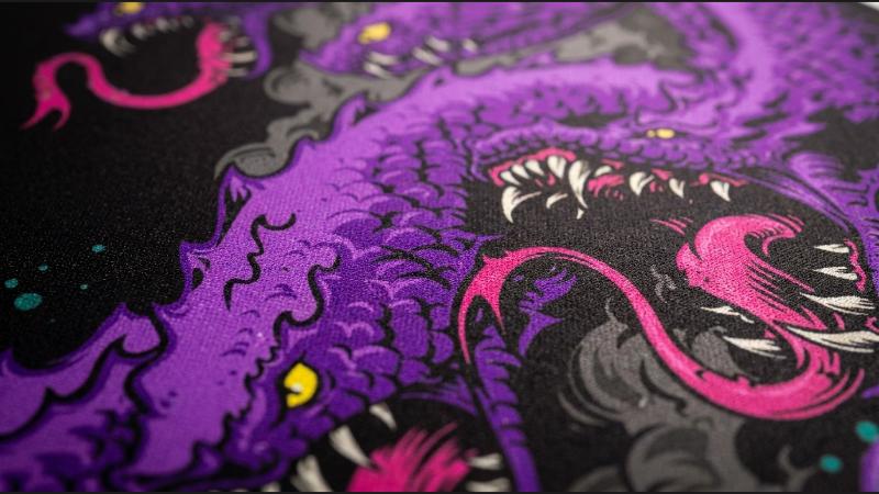 Hydra dye-sublimated print close-up