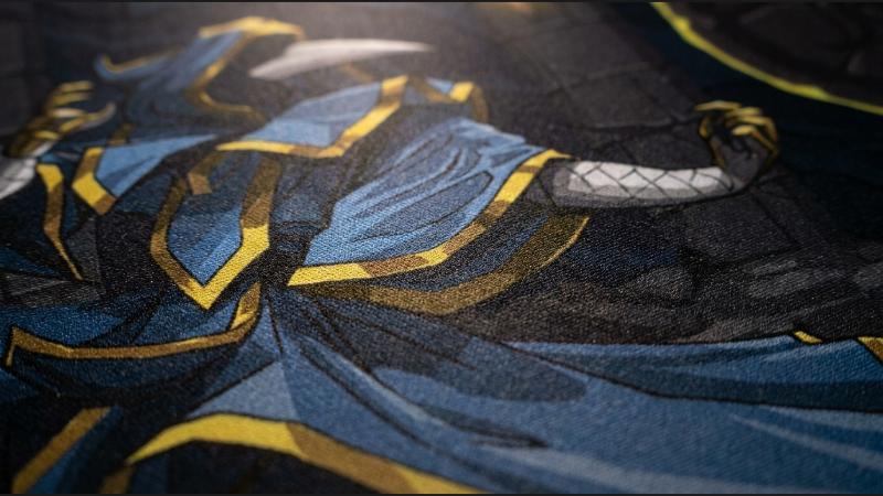 Lunatic Cultist dye-sublimated print close-up