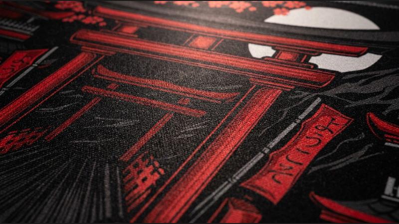Zen dye-sublimated print close-up
