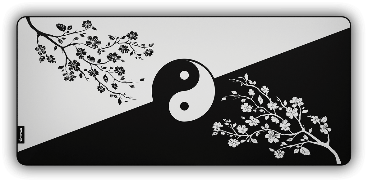 Yin Yang print close-up