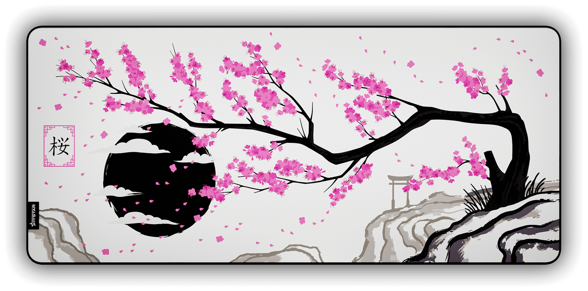 Sakura print close-up