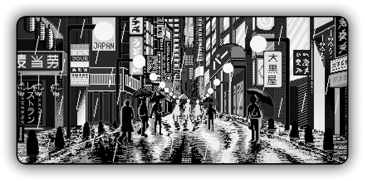 Retro Tokyo print close-up